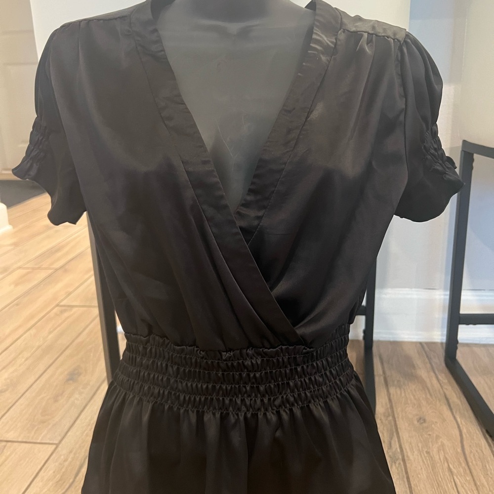 Poetry Charcoal Satin Top